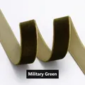 9mm single-sided army green velvet ribbon with fine texture for DIY crafts and gift wrapping - Army Green (110#) 38mm 10 Yards/Roll