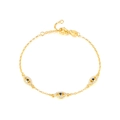 Gold 925 sterling silver evil eye bracelet featuring blue zircon and sparkling crystals - 925 Silver / Style 7 / Gold