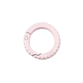 Pink matte metal spring O-ring carabiner for keychains and DIY bag accessories - Light Pink