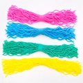 Set of four colorful TPR caterpillar stretch sensory toys in pink, blue, green, and yellow - Colorful Spaghetti