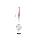 Passoire à hot pot en acier inoxydable rouge de 27cm avec manche silicone et mesures - 6.5cm (201 Rouge) / Rouge