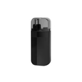 Minimalist all-black rechargeable nose hair trimmer with a translucent gray protective cap - New Basic Rechargeable Version / Black