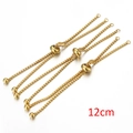 Catena a scatola regolabile 12cm placcata oro 18k per creazione gioielli fai da te - 4,5 cm (3 pezzi/confezione) / Oro