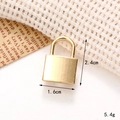 Gold lock shoe charm for clogs featuring dimensions 2.4cm by 1.6cm with 5.4g weight - C276 Gold Padlock