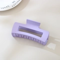 Matte purple rectangular hair claw clip for thick hair on minimalist beige background - #53 Matte Purple - 10.5cm / Bulk (No Packaging)