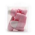Roze gezichtsreinigingsborstel en kattenoren haarband set in transparante doos - Borstel + Hoofdband + Doos / Roze