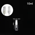 Detailed specs of 10ml clear PET travel spray bottle with 8.2cm height and spray head - 10ml Clear Bottle (Mist Pump)