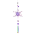 Rainbow crystal snowflake suncatcher pendant for Christmas tree and outdoor garden decor - Rainbow Snowflake Pointed Pendant