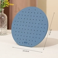 Espositore circolare blu per orecchini con fori per gioielli, misura 16,8cm x 16,8cm - Tondo Grande Diametro 16.8cm / Blu
