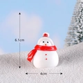 Miniature resin snowman figurine with red hat and scarf for DIY Christmas decor 6.1cm - Emerald Style 14 Snowman