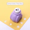 Creative purple star-shaped paper punch tool for DIY scrapbooking and student stationery - Cartoon Series: Three Stars