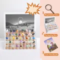 Mineral Treasure Box set with natural crystals, magnifying glass and handbook in bottles - Multi-Variety Mineral Acrylic Display Box