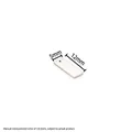 Polished silver rectangular stainless steel charm tag for DIY jewelry making 12x5mm size - Square 12mm