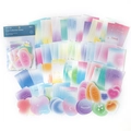 Mo-card 100pcs macaron gradient scrapbooking paper set with mixed aesthetic shapes - Diffuse Tide