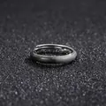 Silver textured open ring in 'Daylight' style with brushed surface for men - Daybreak-Brushed Texture