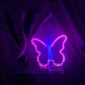 Neon butterfly wall sign with pink and blue lights for bedroom ambient decoration - 1-2W / Butterfly Pink Blue