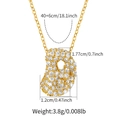 Macro shot of gold-plated pendant with dimensions 1.77cm height and 46cm chain length - Letter D Style (KN0422-D)