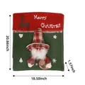 Christmas chair cover featuring 3D Santa Claus and Merry Christmas festive greeting - High Hat Santa Claus Chair Cover