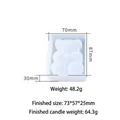 Silikonform in 3D-Bärenform, 87x70x30mm, für die Herstellung von Kerzen und Seifen - Spiegel Kokette Bär Form