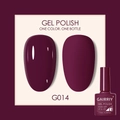7.5ml deep burgundy soak-off gel polish G014 in glossy and matte finishes - Bordeaux Red (014)
