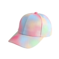 Regenbogen Baseball Cap für Mädchen mit bunten Macaron-Farben und gebogenem Schirm - Neon - Blau Gelb Grün Rot Verlauf