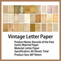 Set papel scrapbooking vintage Serie Memoirs con 60 hojas de papel texturizado retro - Papel de Carta Vintage