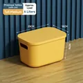 Primrose yellow medium storage box with lid 6L capacity for closet and desktop - Medium (25x18x16cm) / Primrose Yellow