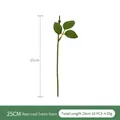 10er-Pack künstliche Rosenblattstiele 25cm für DIY Seifenblumen-Arrangements - 25CM Rosenblatt Grüner Stiel (10 Stück)