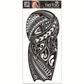 Waterproof temporary tattoo sticker featuring black tribal totem pattern style FF-155 - Polynesian Totem (FF-155)