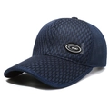 Gorra de béisbol de malla azul oscuro transpirable con visera larga y logo sport - Ajustable / Azul marino