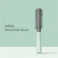 Mint green round barrel hair brush for curling and styling with hanging hole handle - Glossy Round Barrel Brush Green