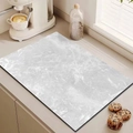 Absorbent kitchen mat with white marble texture on countertop next to coffee machine - 20*30cm / Marble 9