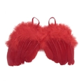 Red feather angel wings with straps for baby photography costume and party props - Red