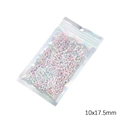 Holographic resealable bags for DIY jewelry with mixed macaron beads 10x17.5mm - 10x17.5cm (20Pcs/Pack)