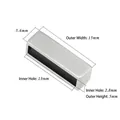 Polished silver stainless steel slider 13x2.8mm for DIY leather men bracelet - Narrow Blank Accessory / Steel