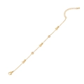 Minimalistisches Goldarmband mit LOVE-Anhänger und klaren funkelnden Zirkonia-Steinen - 9# LOVE-Stil