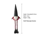 Telescopic Christmas elf gnome plush doll with red stripes, height 85 to 125cm decoration - 125cm Telescopic Gnome