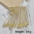 Set di 10 spille da balia dorate con strass per regolare il girovita dei vestiti - Ago Laterale Zirconia Bianca (Set da 10) / Oro