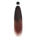 Extension de cheveux Easy Braid 26 pouces avec dégradé ombré brun foncé vers marron rouge - Ombré Marron Foncé vers Marron Rouge (FR-7)
