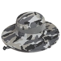 Outdoor jungle digital camo boonie hat with breathable mesh and adjustable wind cord - Light Grey Camouflage