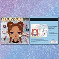 Beauty Guru DIY-Make-up-Set für Kinder mit 20 Skizzen und 4 glitzernden Aufklebern - Mädchen Gesicht Ankleiden Kit