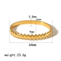 Specifiche dettagliate delle dimensioni per bracciale a onde in acciaio inox oro 18K - Stile a Trama Geometrica (TB7078)