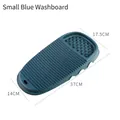 Thickened blue plastic washboard with non-slip ridges for hand laundry, 37x17.5cm - Small / Blue