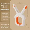 Pinza cortavientos para edredones en blanco y naranja con gomas antideslizantes - Blanco Naranja
