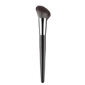 Angled contour brush with black handle and grey gradient bristles for face sculpting - Angled Contour Brush / Black Silver
