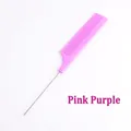 Pettine a coda professionale rosa viola con ago in acciaio per styling capelli - Rosa Viola