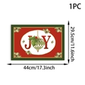 Detailweergave van Joy kerst placemat in rood en groen met afmetingen en details - 1 Stuk