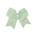 Nœud pour cheveux en ruban gros-grain vert clair avec motif de strass en forme de V - vert clair