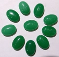 Polished 10x14mm oval green crystal loose gemstones for DIY jewelry settings - Malay Jade