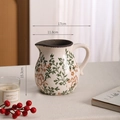 Vintage-Keramikvase mit Blumenmuster und Eisrissglasur, Höhe 15,3 cm, Landhausstil - A701 Kaffee Grün Eis Riss Wasserkocher Vase
